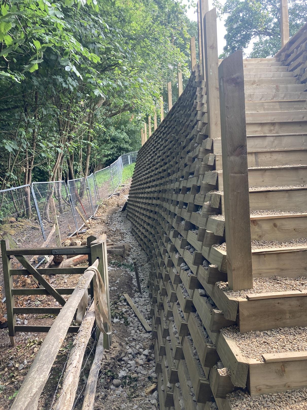 Permacrib timber crib steps