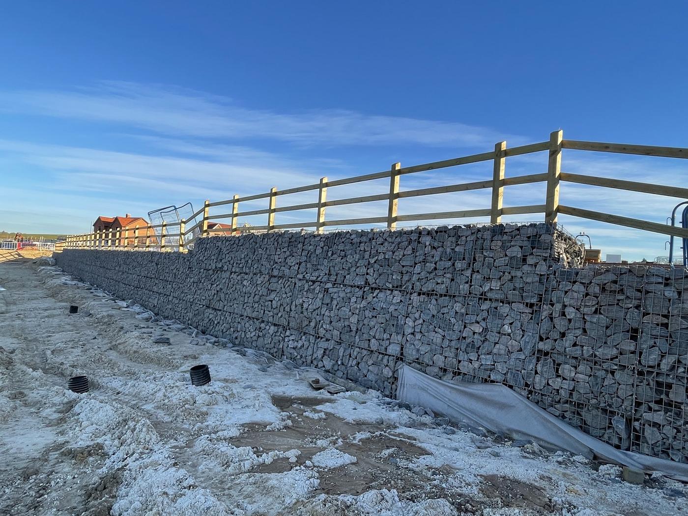 Gabion basket retaining Wall
