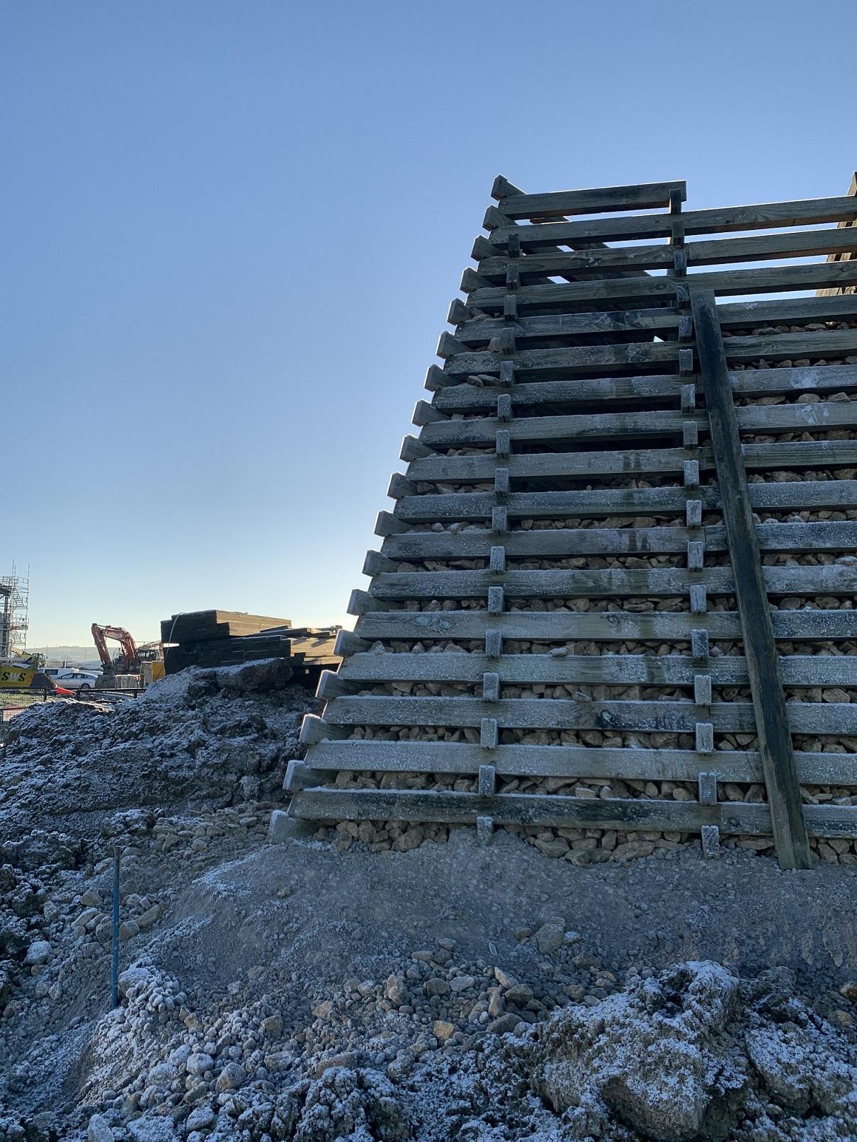 Permacrib timber crib retaining wall