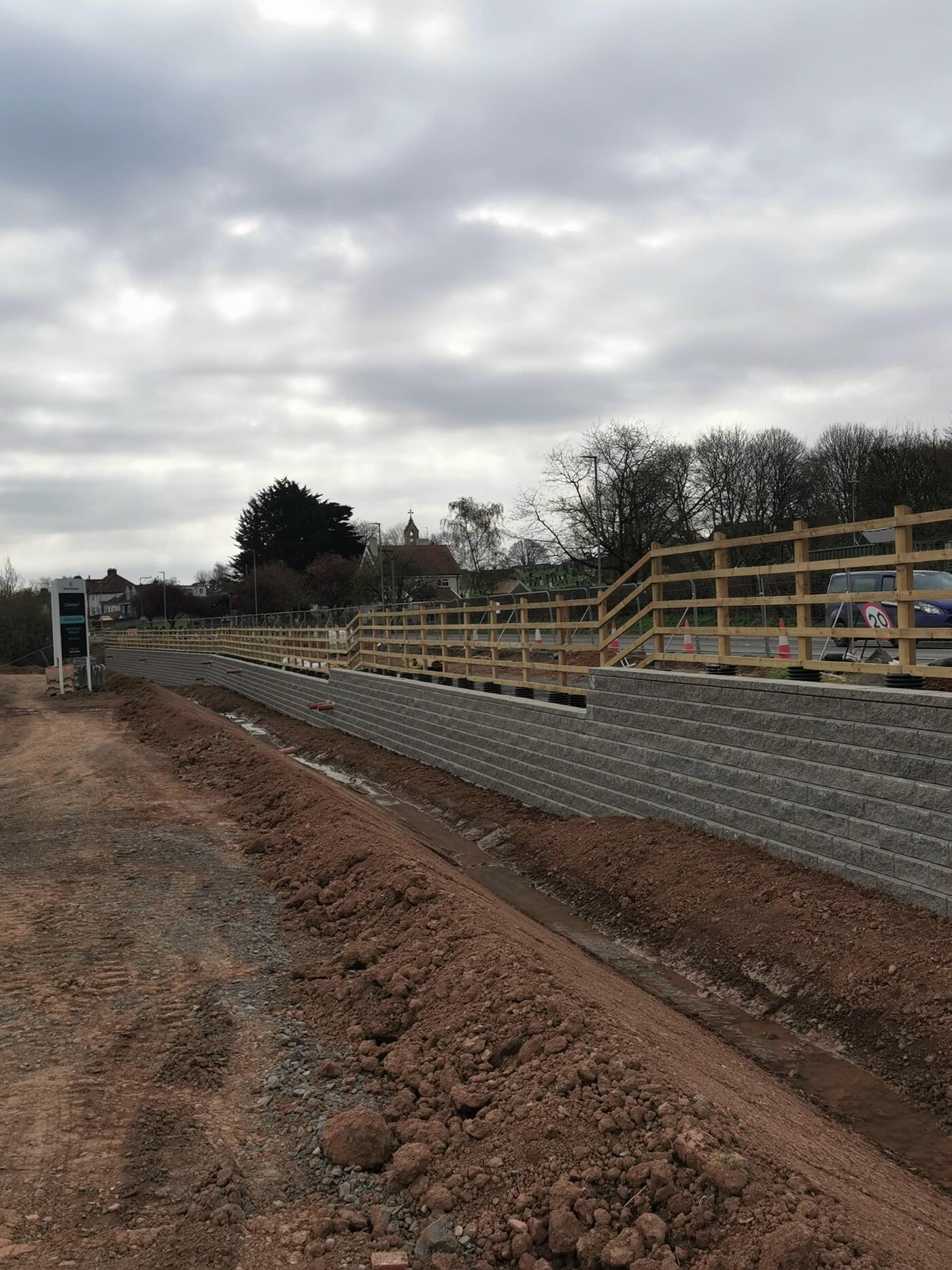 Allan Block reinforced soil