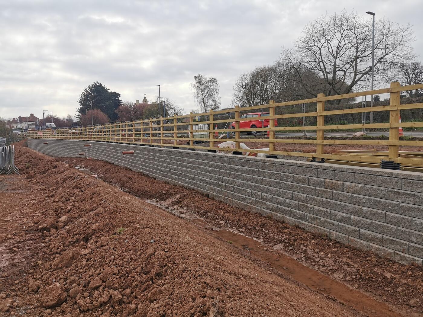 Allan Block reinforced soil