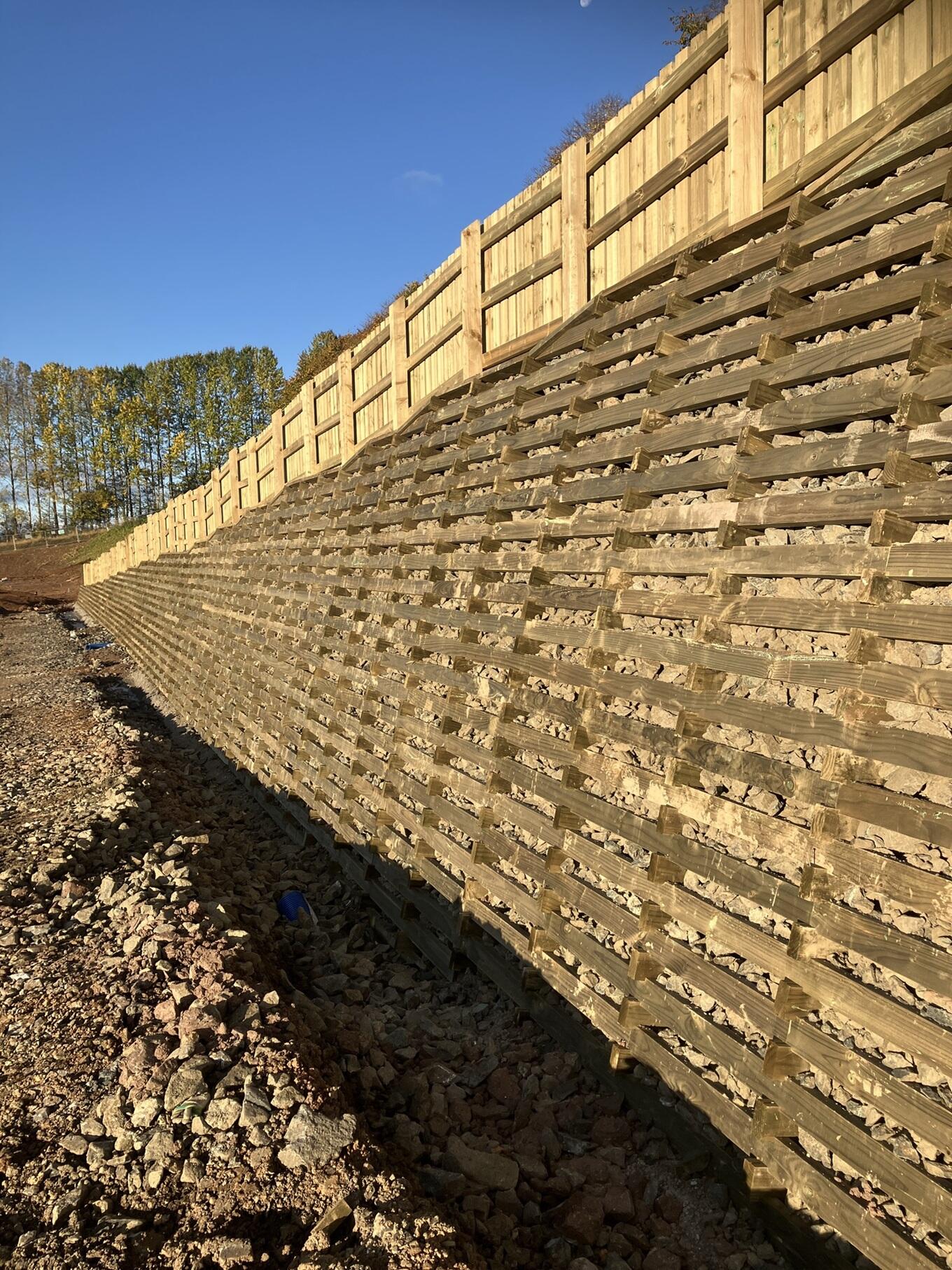Permacrib timber crib retianing wall