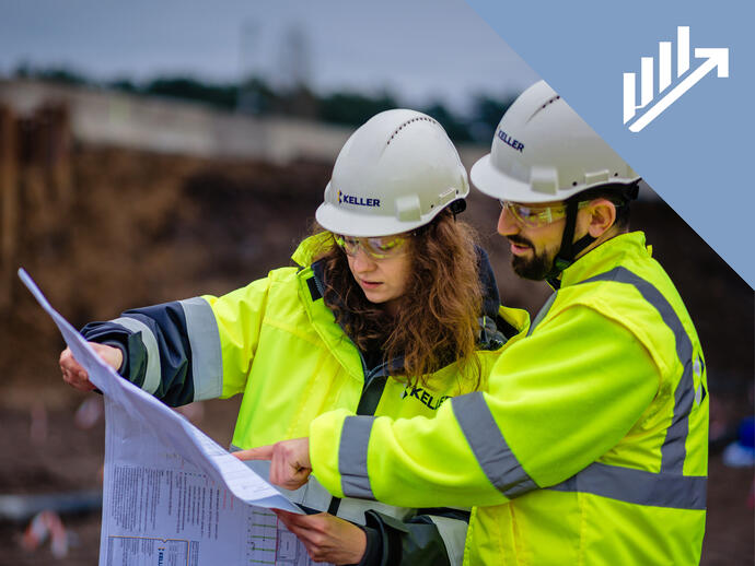Two employees on site