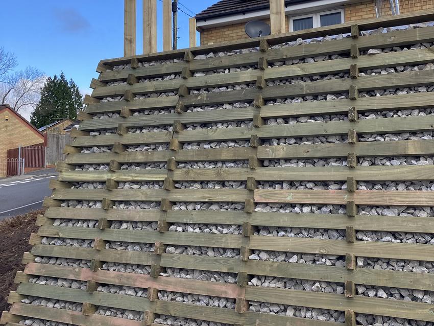 Permacrib Timber crib retaining wall