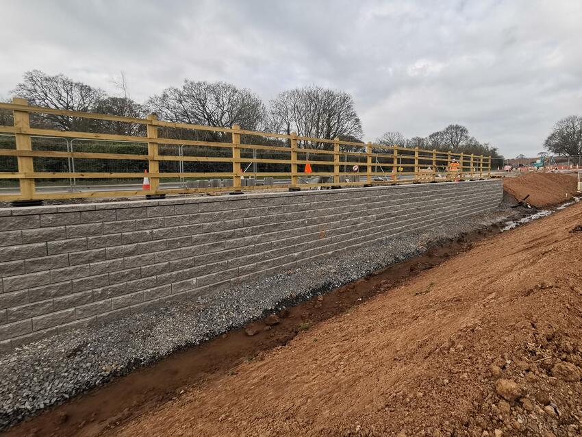 Allan Block reinforced soil