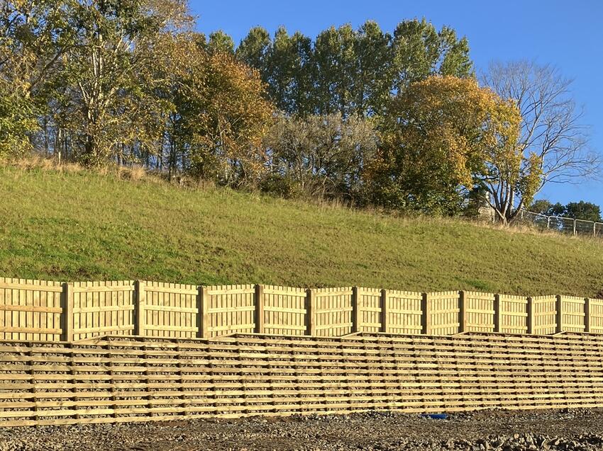 Permacrib timber crib retaining wall