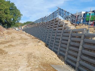 Andacrib concrete crib retaining wall