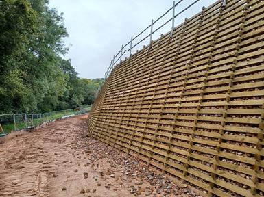 Permacrib timber crib retaining wall