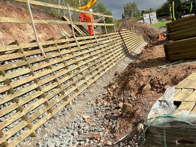 Permacrib timber crib retaining wall