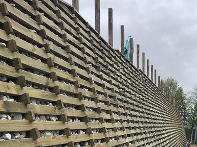 Permacrib timber crib retaining wall