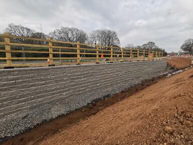Allan Block reinforced soil