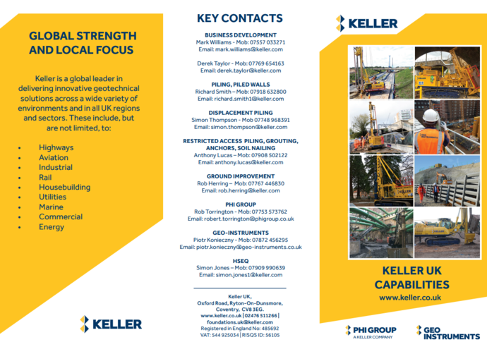 Keller Capabilities leaflet