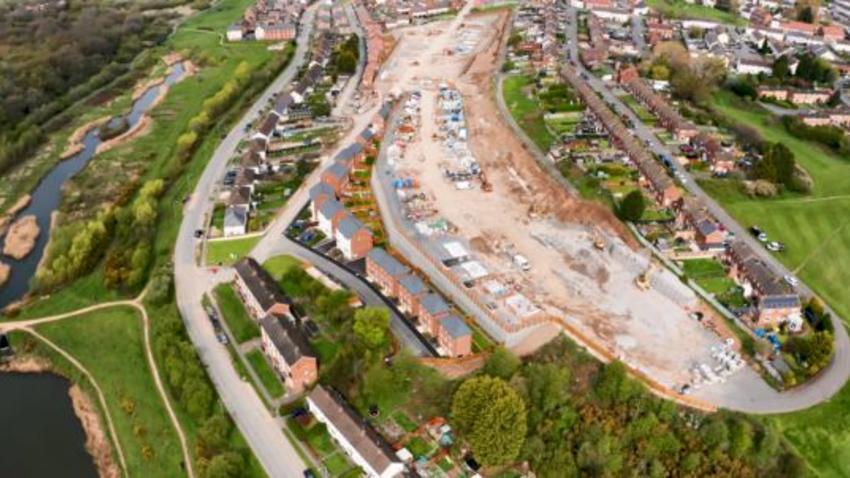 An drone shot of Saxon View