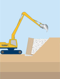 Illustration of gravity retaining walls
